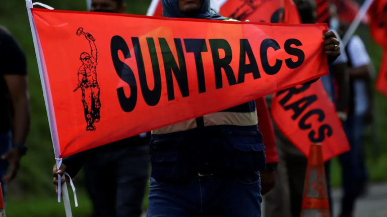 SUNTRACS 再次封路抗议 Cinta Costera 路段受阻.