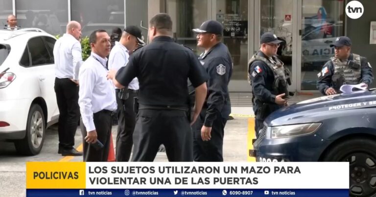 Brisas del Golf一银行分行发生抢劫事件.