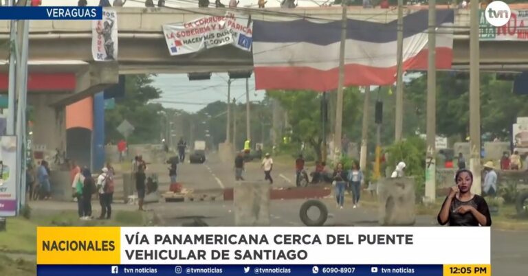 Santiago和Chiriquí东部继续维持道路封锁.