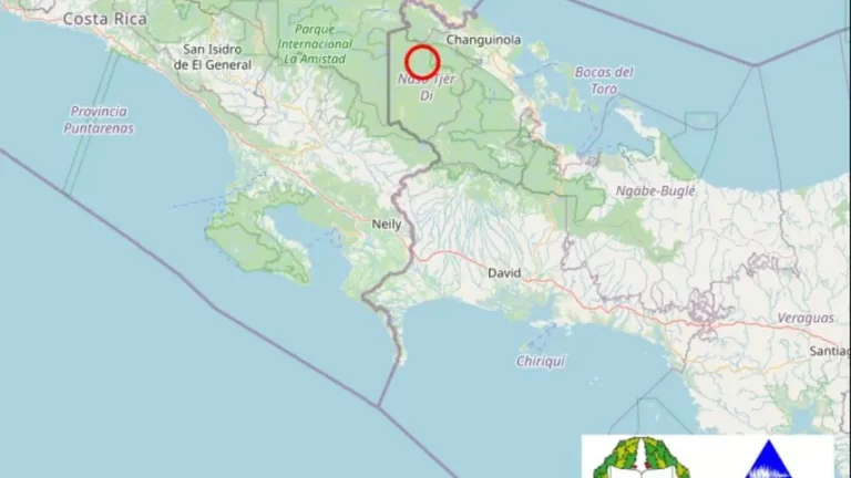 巴拿马与哥国边境的Changuinola地区发生4.0级地震